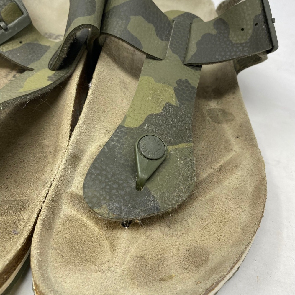 Birkenstock Medina Camo Birko-Flor Sandals Mens 11 EU 44 Green Brown Camouflage - Picture 4 of 6